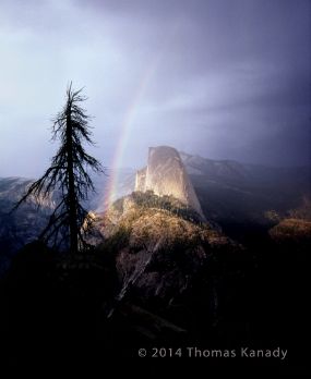 SunsetRainbowHalfDomeYosemite